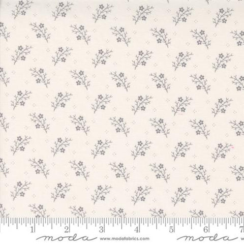 Itty Bitty Backgrounds - Grey on White Blooming Branches