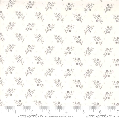 Itty Bitty Backgrounds - Grey on White Blooming Branches