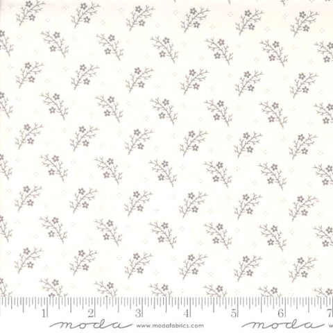 Itty Bitty Backgrounds - Grey on White Blooming Branches