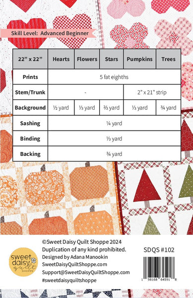 Mini Celebrations Paper Pattern