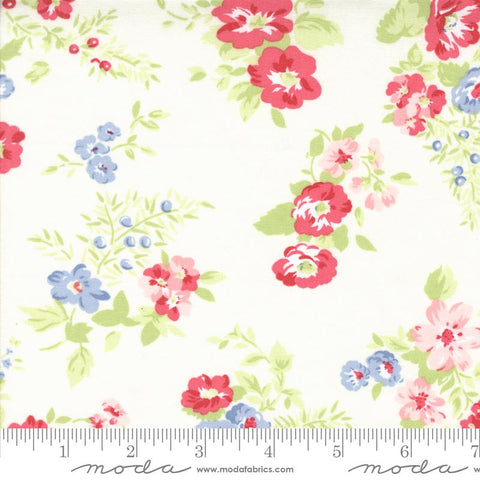 Hollyhocks & Roses - Cream Jasmine