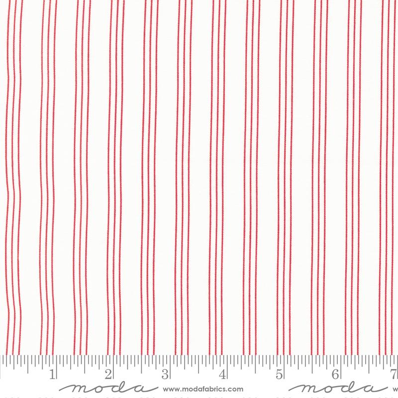 Lighthearted - Cream Red Stripe