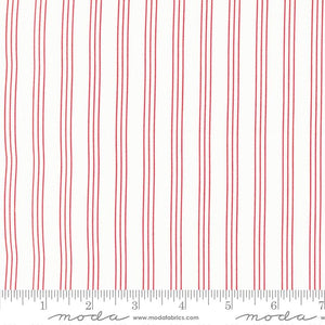 Lighthearted - Cream Red Stripe