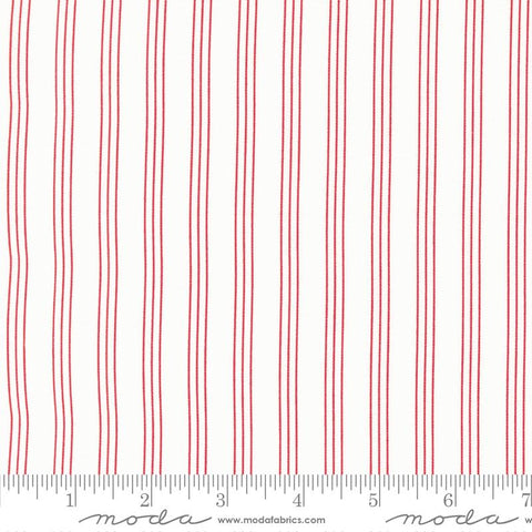 Lighthearted - Cream Red Stripe
