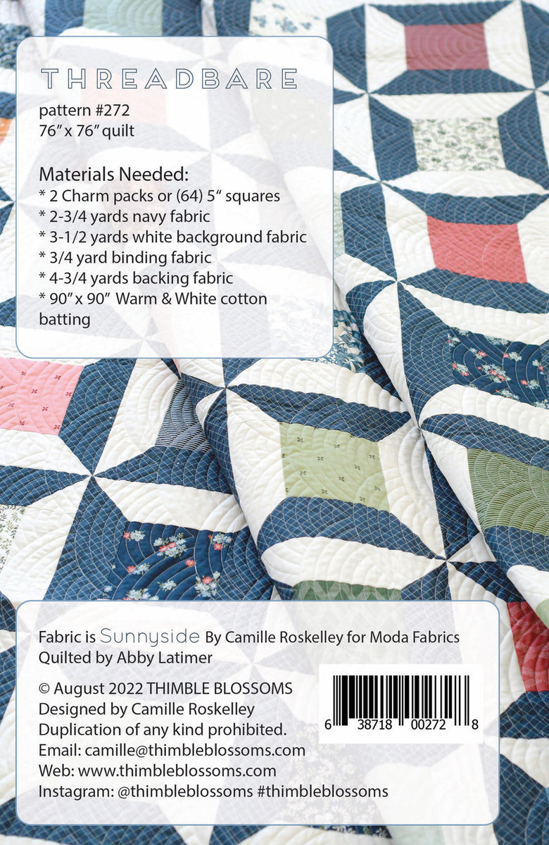 Threadbare Paper Pattern – Sweet Daisy Quilt Shoppe